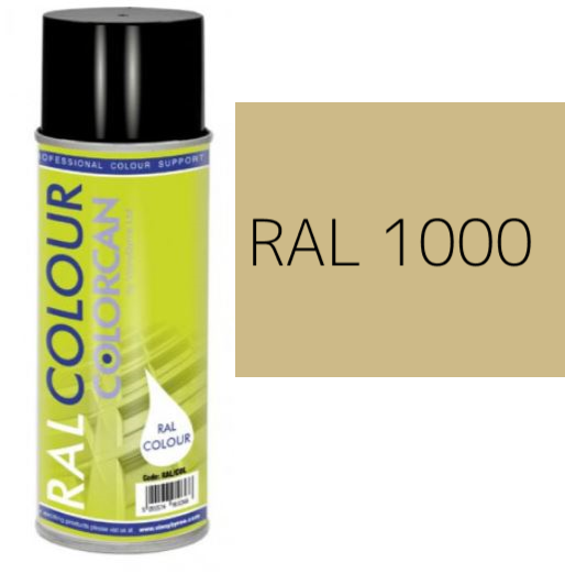 RAL 1000 Green Beige Matt (10% Gloss) Aerosol Spray Paint 400ml