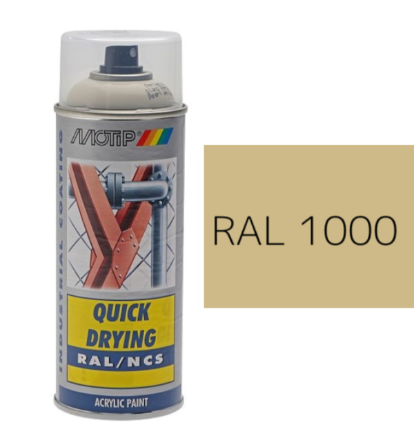 MOTIP® Aerosol Spray Colour Gloss RAL 1000 – 400ml