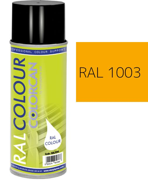 RAL 1003 Signal Yellow Satin (30% Gloss) Aerosol Spray Paint 400ml