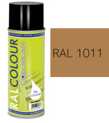 RAL 1011 Brown Beige Satin (30% Gloss) Aerosol Spray Paint 400ml