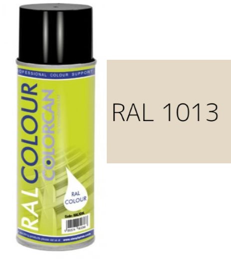 RAL 1013 Oyster White Matt (10% Gloss) Aerosol Spray Paint 400ml