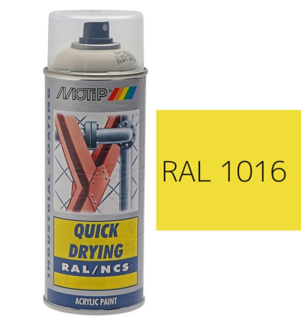 MOTIP® Aerosol Spray Colour Gloss RAL 1016 – 400ml