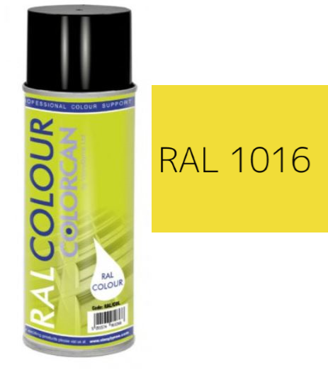 RAL 1016 Sulfur Yellow Satin (30% Gloss) Aerosol Spray Paint 400ml