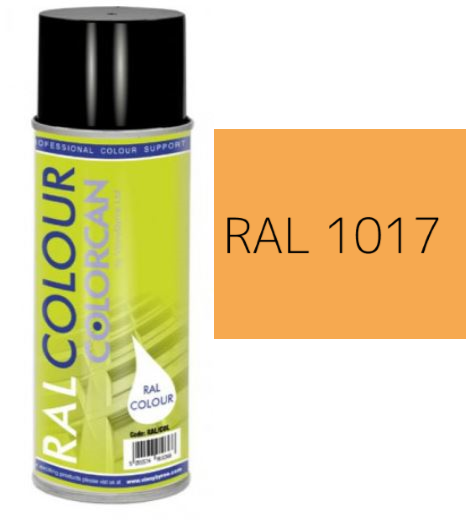 RAL 1017 Saffron Yellow Matt (10% Gloss) Aerosol Spray Paint 400ml