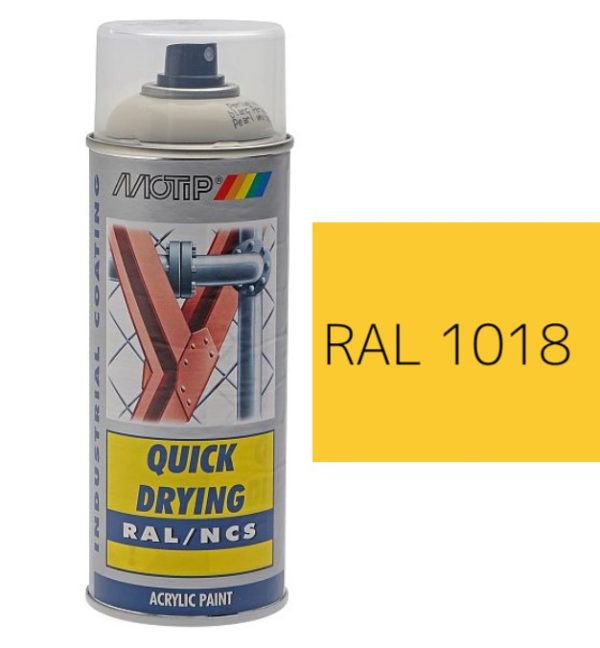 MOTIP® Aerosol Spray Colour Gloss RAL 1018 – 400ml