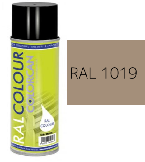 RAL 1019 Grey Beige Matt (10% Gloss) Aerosol Spray Paint 400ml