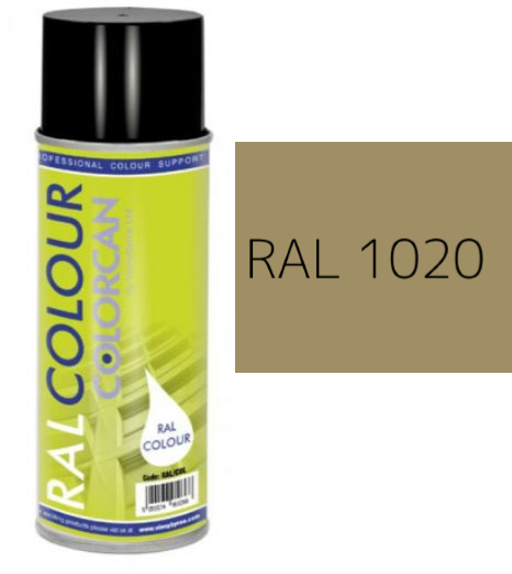 RAL 1020 Olive Yellow Satin (30% Gloss) Aerosol Spray Paint 400ml