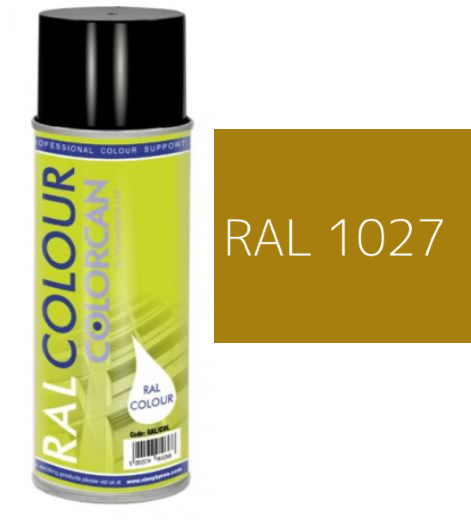 RAL 1027 Curry Yellow Matt (10% Gloss) Aerosol Spray Paint 400ml