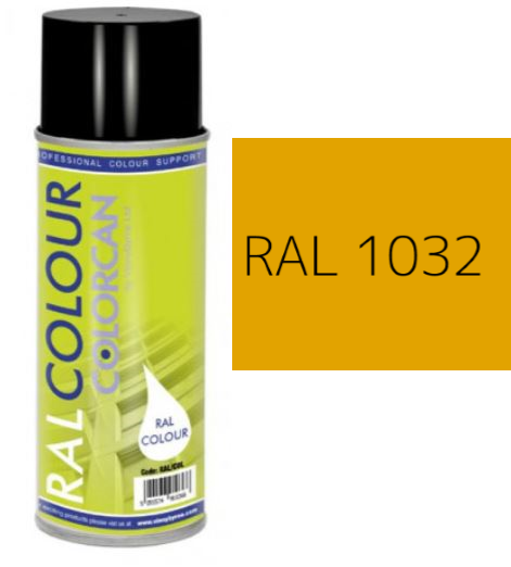 RAL 1032 Broom Yellow Satin (30% Gloss) Aerosol Spray Paint 400ml