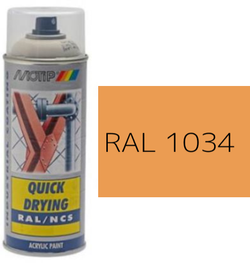 MOTIP® Aerosol Spray Colour Gloss RAL 1034 – 400ml