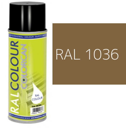 RAL 1036 Pearl Gold Matt (10% Gloss) Aerosol Spray Paint 400ml