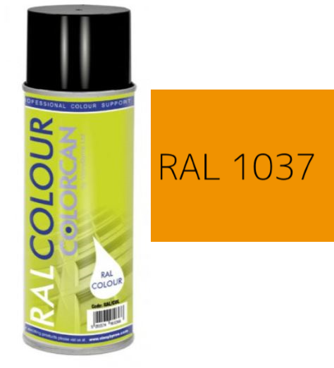 RAL 1037 Sun Yellow Satin (30% Gloss) Aerosol Spray Paint 400ml