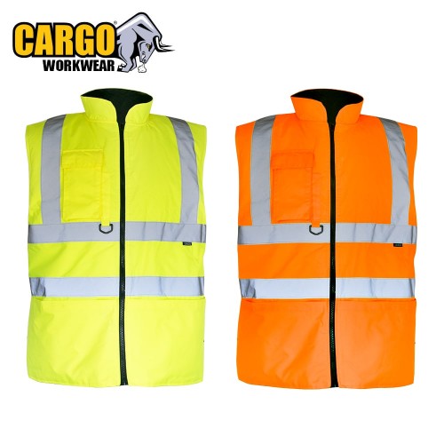 Cargo Hi-Vis Reversible Gilet Bodywarmer, Yellow