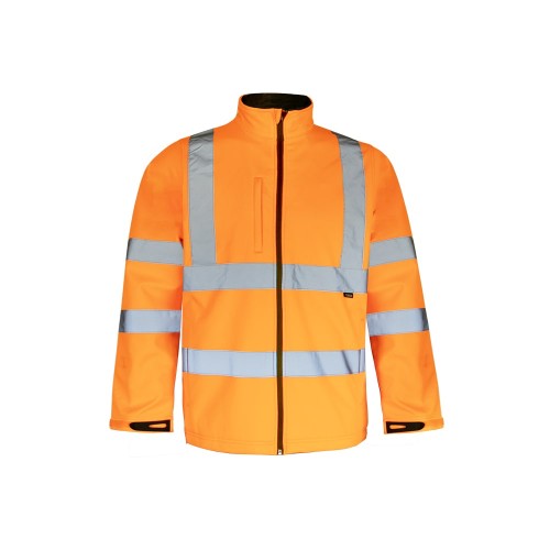 Cargo Hi-Vis Soft Shell Breathable Jacket, Orange