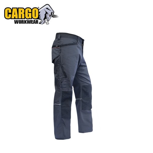 Cargo Alpha Premium Polycotton Work Trousers, Grey