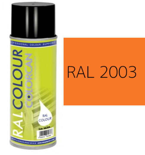 RAL 2003 Pastel Orange Matt (10% Gloss) Aerosol Spray Paint 400ml