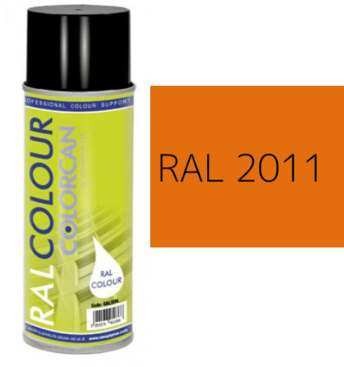 RAL 2011 Deep Orange Matt (10% Gloss) Aerosol Spray Paint 400ml