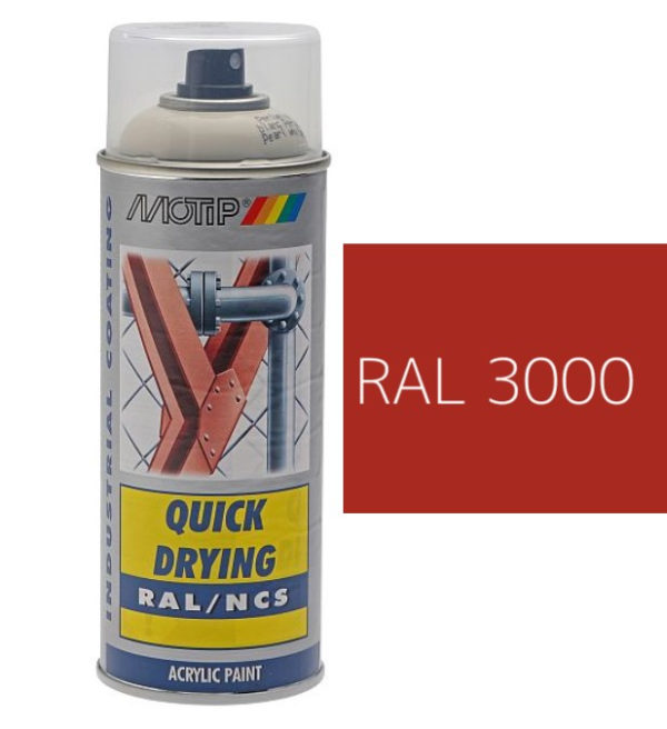 MOTIP® Aerosol Spray Colour Gloss RAL 3000 – 400ml