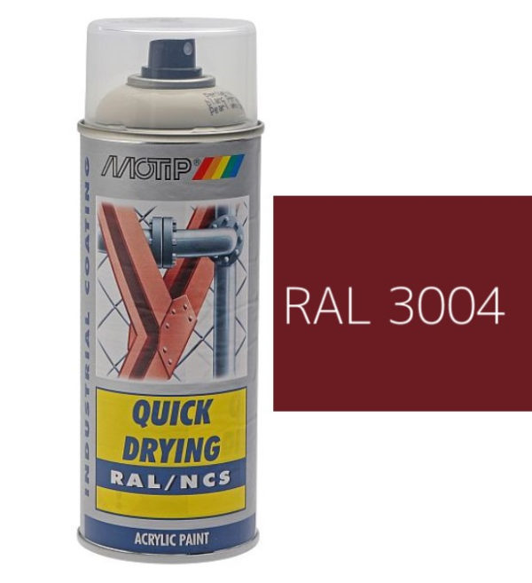 MOTIP® Aerosol Spray Colour Gloss RAL 3004 – 400ml