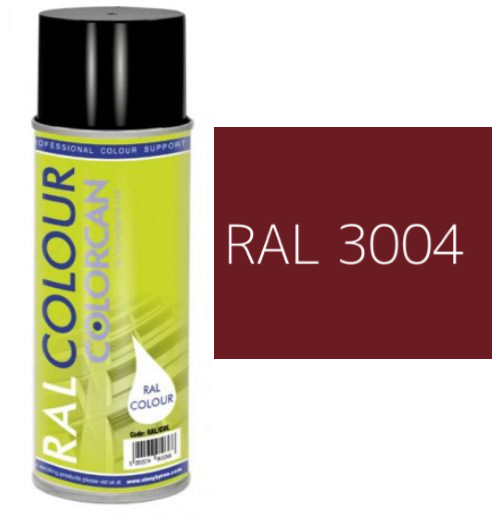 RAL 3004 Purple Red Matt (10% Gloss) Aerosol Spray Paint 400ml