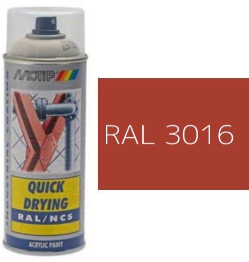 MOTIP® Aerosol Spray Colour Gloss RAL 3016 – 400ml