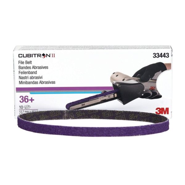 3M™ Cubitron™ II File Belts (12.7mm x 457.2mm) Pk.10 – P.36 Grit