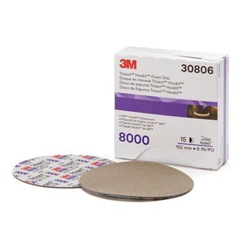 3M™ Trizact™ Hookit™ Foam Abrasive Disc -150 mm  /  Plain  /  P.8000 – PK.15