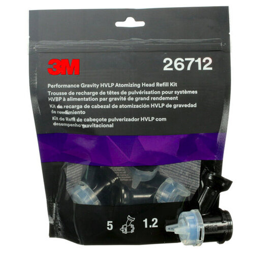 3M™ Performance Gravity HVLP Atomizing Head Refill Kit 1.2  /  Pk.5 – 26712