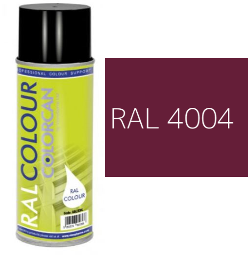 RAL 4004 Claret Violet Matt (10% Gloss) Aerosol Spray Paint 400ml