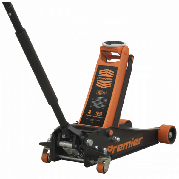 Trolley Jack 4 Tonne Low Profile Rocket Lift Orange