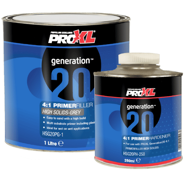 ProXl 2K Acrylic Primer + Hardener Kit (4:1) White 1.25lt total