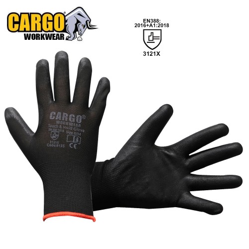 Cargo PU Touch & Hold Glove Black