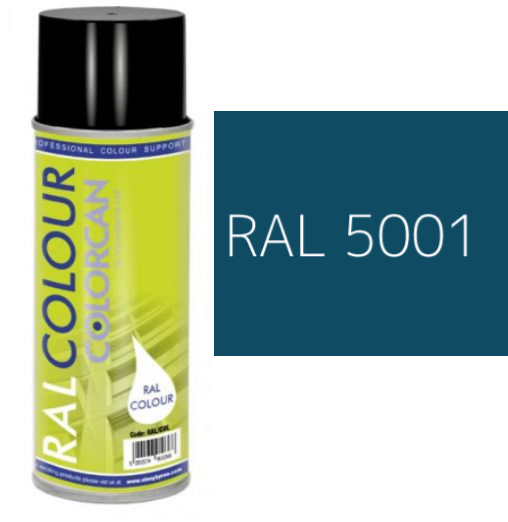 RAL 5001 Green Blue Satin (30% Gloss) Aerosol Spray Paint 400ml