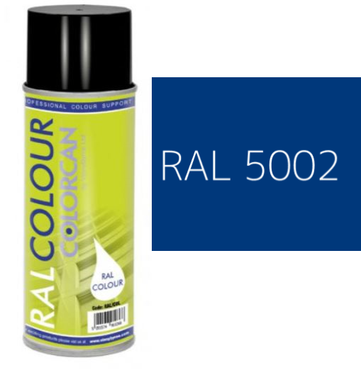 RAL 5002 Ultramarine Blue Satin (30% Gloss) Aerosol Spray Paint 400ml