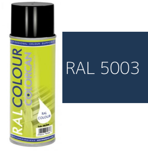 RAL 5003 Sapphire Blue Matt (10% Gloss) Aerosol Spray Paint 400ml