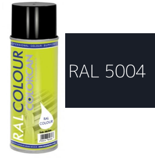 RAL 5004 Black Blue Matt (10% Gloss) Aerosol Spray Paint 400ml