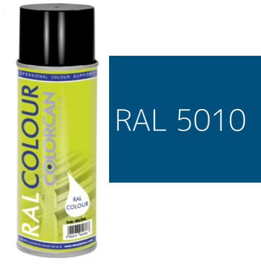 RAL 5010 Gentian Blue Matt (10% Gloss) Aerosol Spray Paint 400ml