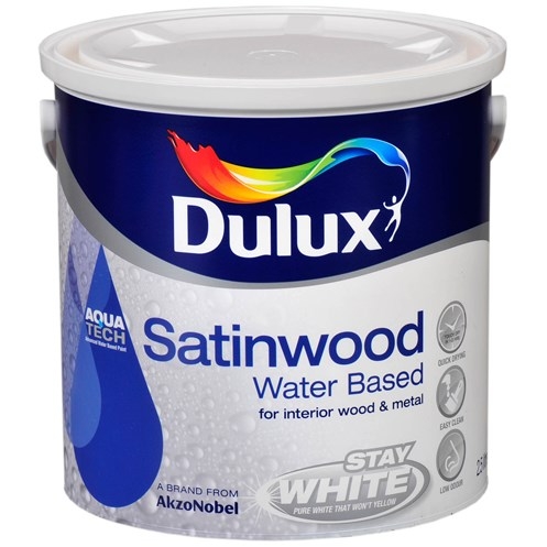 Dulux Stay White Satinwood Pure Brilliant White 2.5L