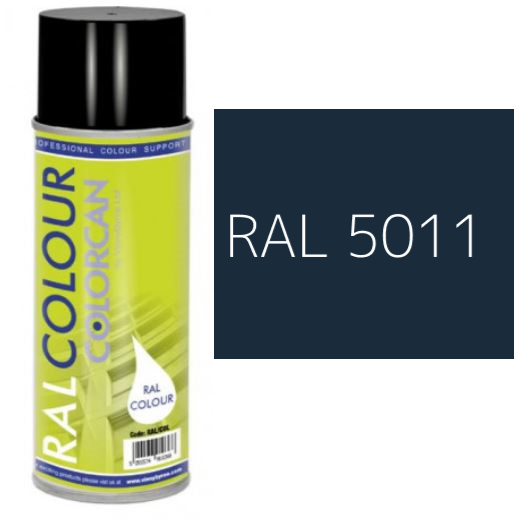 RAL 5011 Steel Blue Matt (10% Gloss) Aerosol Spray Paint 400ml