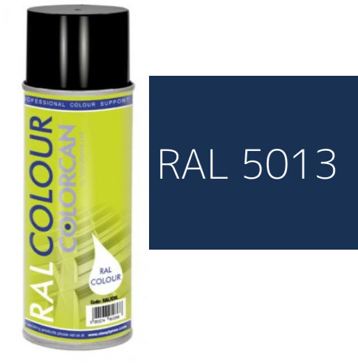 RAL 5013 Cobalt Blue Satin (30% Gloss) Aerosol Spray Paint 400ml