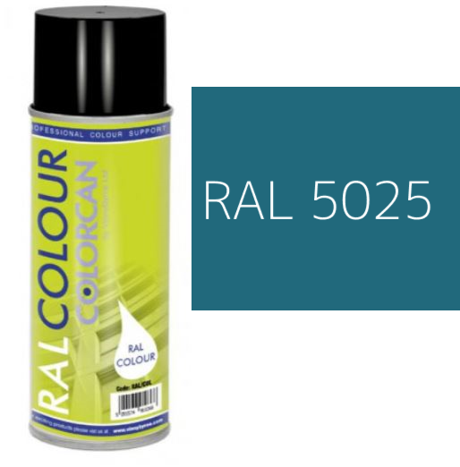 RAL 5025 Metallic Pearl Gentian Blue Satin (30% Gloss) Aerosol Spray Paint 400ml