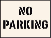 No Parking Information Stencils – 190 X 300mm