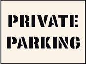 Private Parking Information Stencils – 400 X 600mm