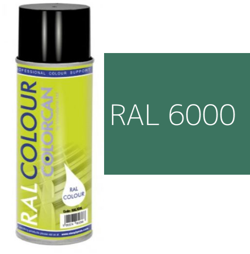 RAL 6000 Patina Green Satin (30% Gloss) Aerosol Spray Paint 400ml