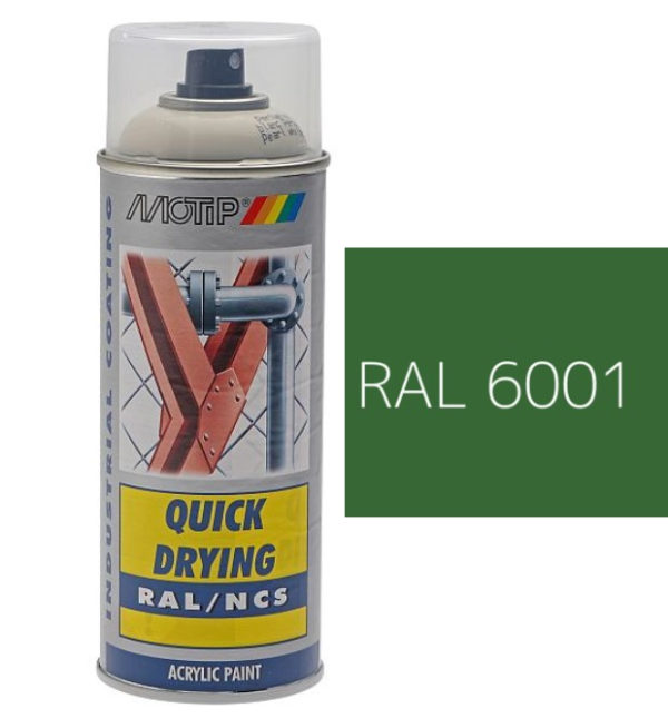 MOTIP® Aerosol Spray Colour Gloss RAL 6001- 400ml