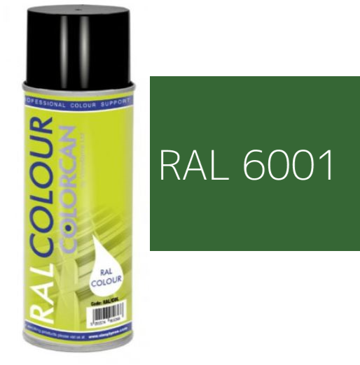 RAL 6001 Emerald Green Satin (30% Gloss) Aerosol Spray Paint 400ml