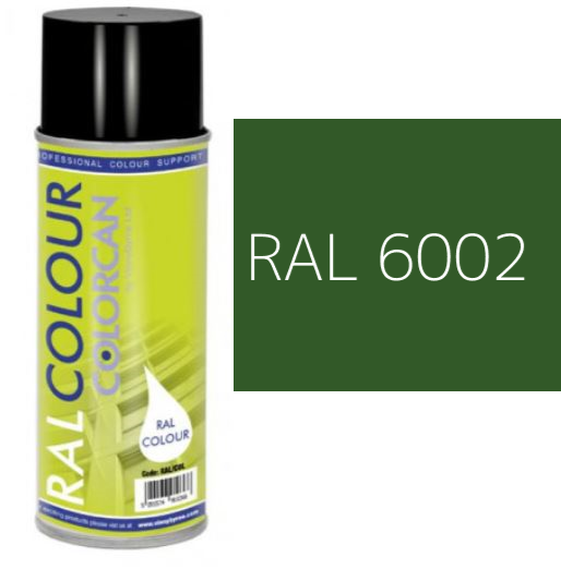 RAL 6002 Leaf Green Matt (10% Gloss) Aerosol Spray Paint 400ml