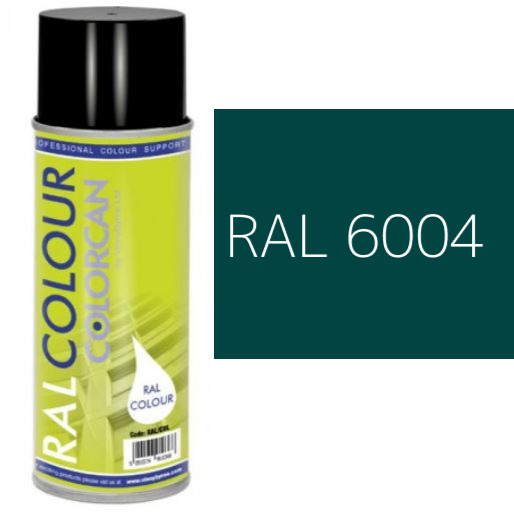 RAL 6004 Blue Green Satin (30% Gloss) Aerosol Spray Paint 400ml