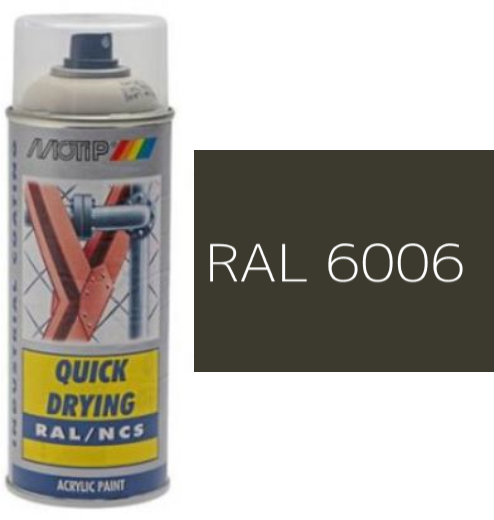 MOTIP® Aerosol Spray Colour Gloss RAL 6006 – 400ml