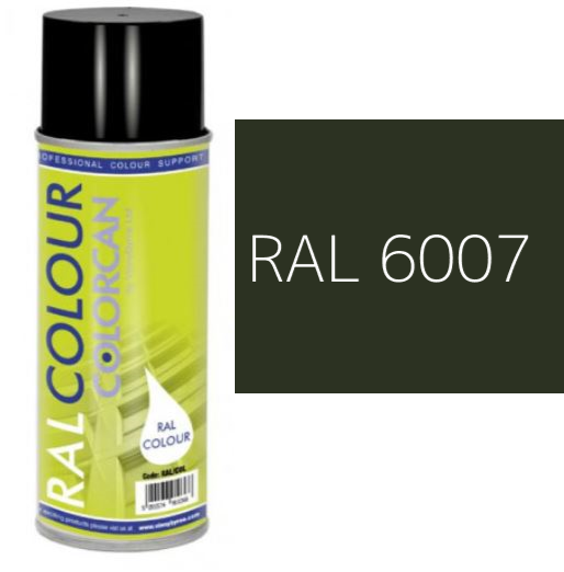 RAL 6007 Bottle Green Satin (30% Gloss) Aerosol Spray Paint 400ml